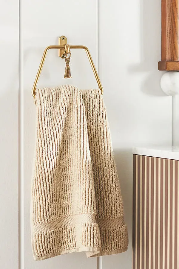 Lark Tassel Towel Ring - Brass by Anthropologie