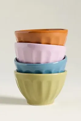 Latte Amelie Edition Mini Bowl Set of 4 - Stoneware by Anthropologie, alternate view