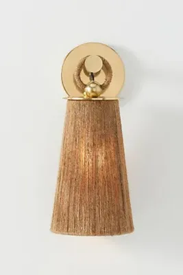 Lauz Woven Jute Wall Sconce - Gold product
