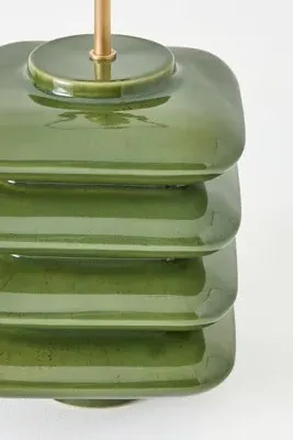 Layered Ceramic Table Lamp Base - Green product