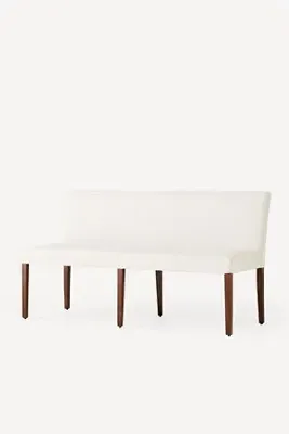 Layla Upholstered Banquette Bench - Ivory, Cotton product