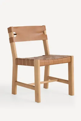 Leather Sling Dining Chair - Brown product