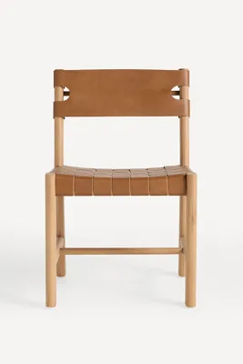 Leather Sling Dining Chair - Brown product