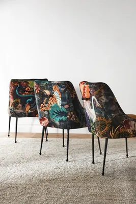 Lena Elowen Dining Chair - Velvet, Cotton/Linen product