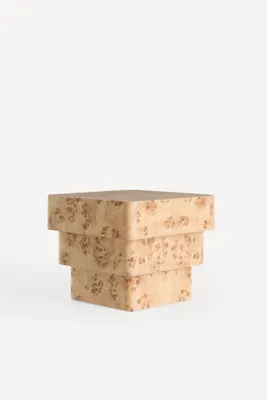 Leonne Burl Wood Side Table - Brown product