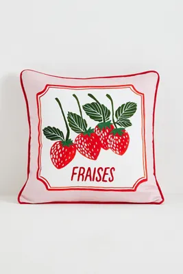 Les Fruits Embroidered Cushion - Cotton product