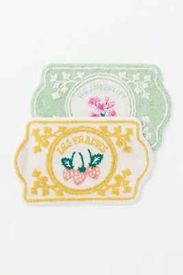 Les Fruits Shaped Bath Mat - Green, Cotton product