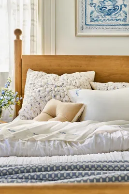 Leslie Floral Embroidered Lace Sheet Set - White, Cotton Percale product