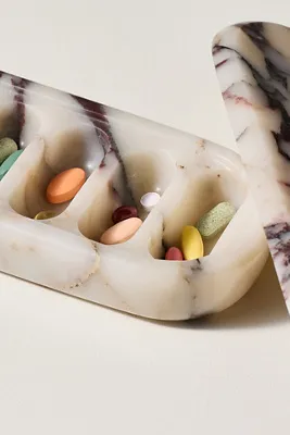 LETTE Calacatta Marble Pill Dish - Ivory by Anthropologie, alternate view