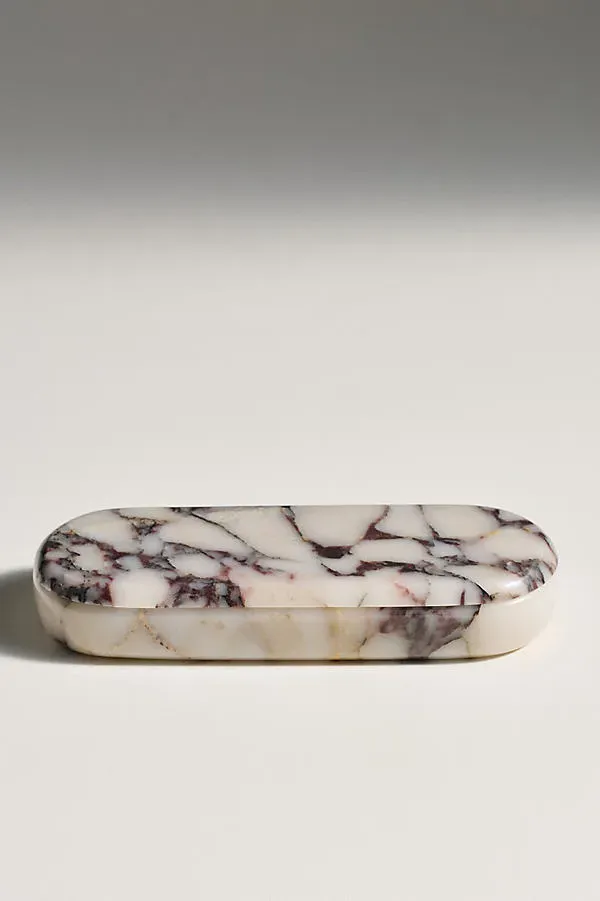 LETTE Calacatta Marble Pill Dish - Ivory by Anthropologie