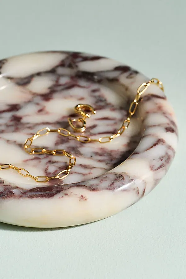 LETTE Calacatta Viola Catchall Tray - Ivory, Marble by Anthropologie