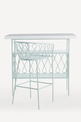 Lillie Indoor/Outdoor Bar Stool - Green, Steel product