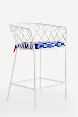 Lillie Indoor/Outdoor Counter Stool - White, Steel product