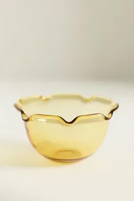 Lilypad Glass Nut Bowl - Yellow, Borosilicate Glass product