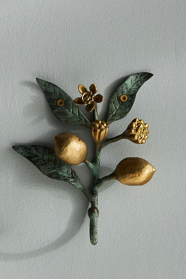 Limoncello Wall Hook - Brass by Anthropologie, alternate view