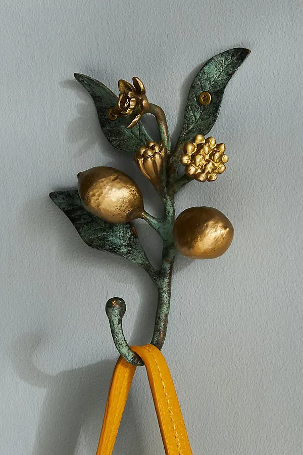 Limoncello Wall Hook - Brass by Anthropologie