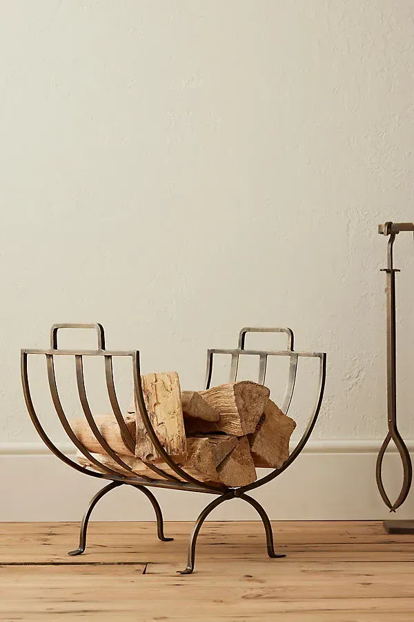 Linear Log Basket - Brown, Iron product