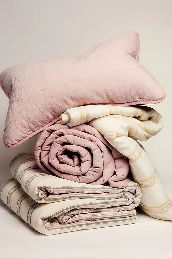 Linen Cotton Yarn Dyed Bedspread - Linen, Cotton by Anthropologie, image 2