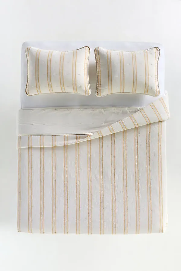 Linen Cotton Yarn Dyed Bedspread - Linen, Cotton by Anthropologie