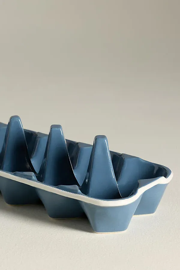 Linnea Ceramic Egg Crate - Blue by Anthropologie, alternate view
