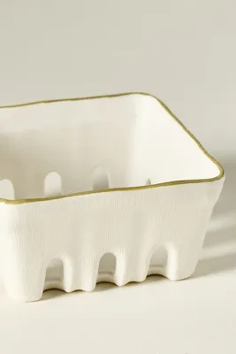 Linnea Medium Fruit Basket - Ivory, Stoneware by Anthropologie, image 2