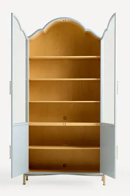 Livia Glass & Wood Storage Hutch - Blue product