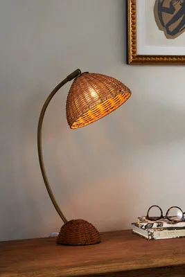 Liz Rattan Task Lamp - Beige product