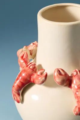 Lobster Vase - Red, Stoneware product