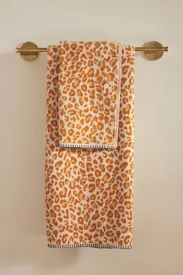 Lola Leopard Towel Collection - Yellow, Cotton product
