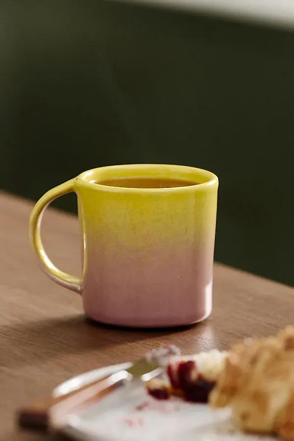 Lolly Ombre Stoneware Mug - Green by Anthropologie