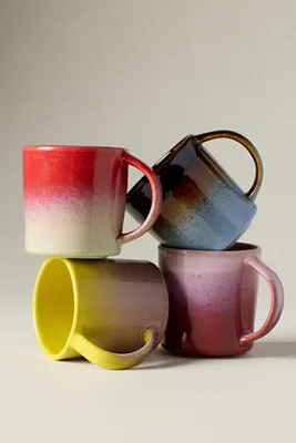 Lolly Ombre Stoneware Mug - Red by Anthropologie, image 2