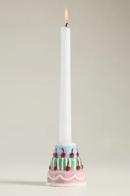 Lotta Icon Candle Holder - Pink, Stoneware by Anthropologie, image 2