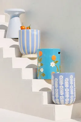Lottie Outdoor Side Table - Blue, Fibre Concrete product