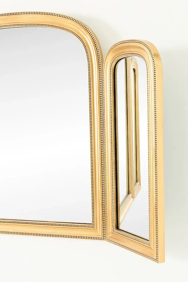 Louie Beaded Triptych Tabletop Vanity Mirror product