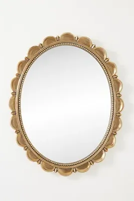 Louisa Oval Wall Mirror - Gold product
