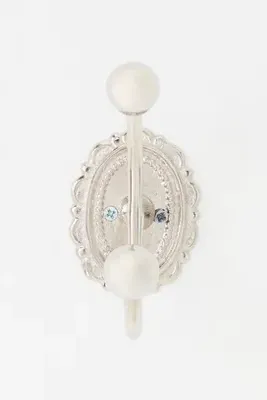 Louisa Scalloped Bath Hook - Silver, Brass by Anthropologie, alternate view
