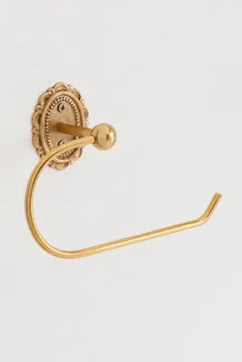 Louisa Scalloped Toilet Paper Holder - Gold, Brass by Anthropologie, alternate view