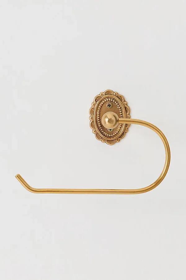Louisa Scalloped Toilet Paper Holder - Gold, Brass by Anthropologie