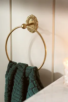 Louisa Scalloped Towel Ring - Gold, Brass product