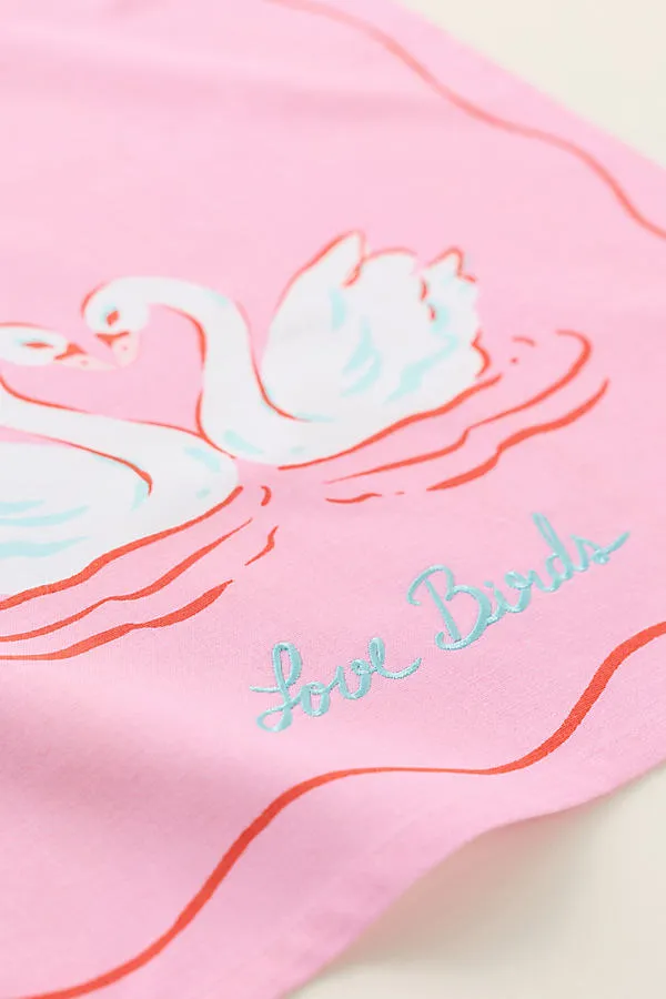 Love Birds Dish Towel - Pink, Cotton product