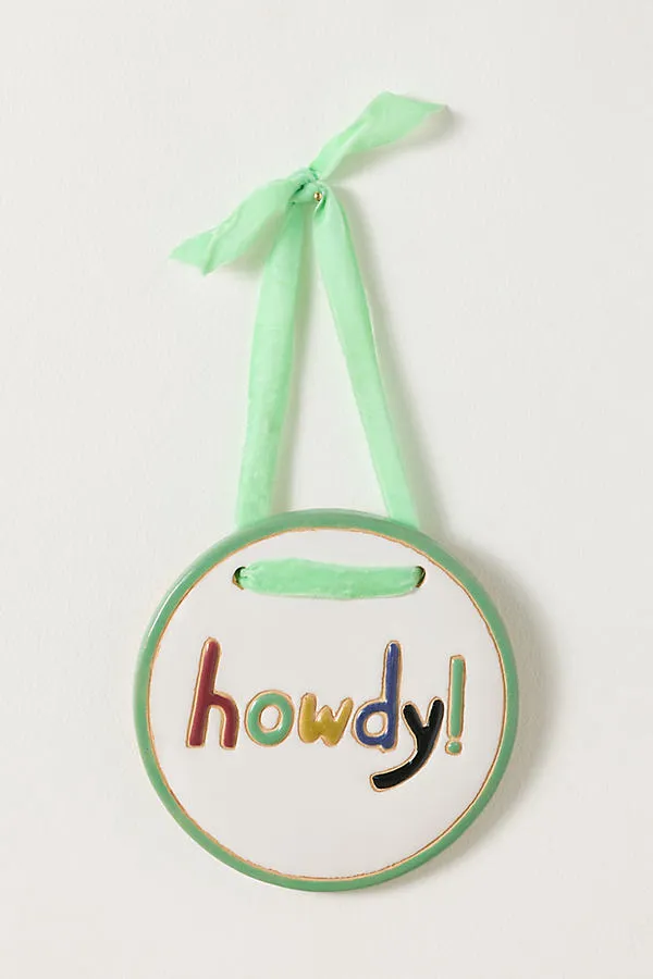 Love Notes Ceramic Gallery Wall Charm - Green by Anthropologie