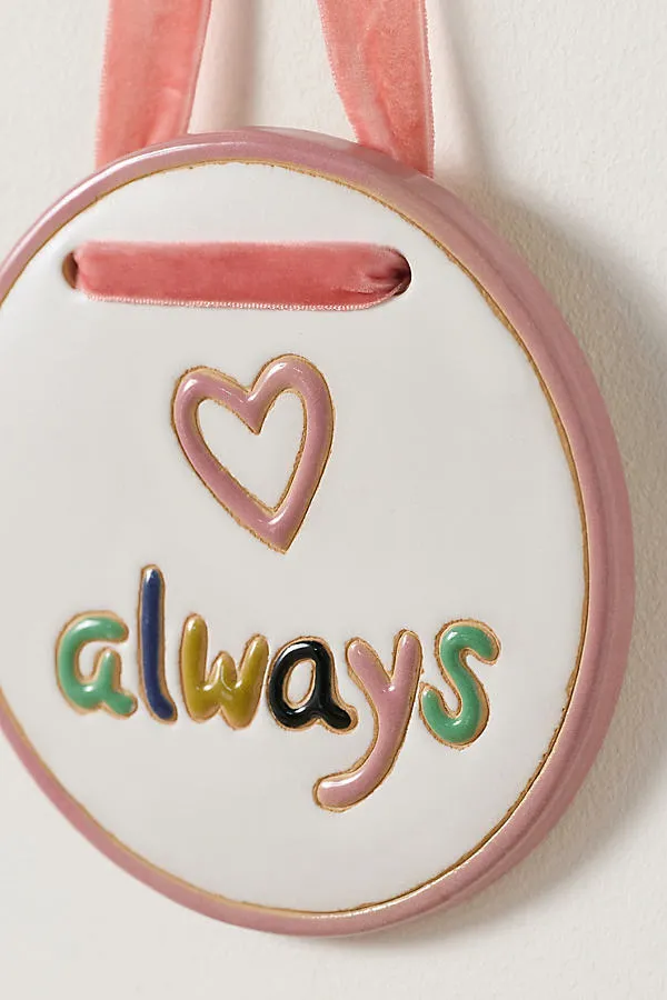 Love Notes Ceramic Gallery Wall Charm - Pink by Anthropologie, image 2