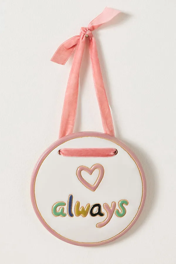 Love Notes Ceramic Gallery Wall Charm - Pink by Anthropologie