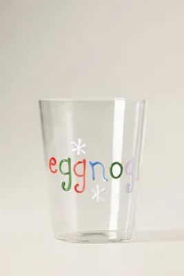 Love Notes Holiday Juice Glass - Borosilicate Glass by Anthropologie, alternate view