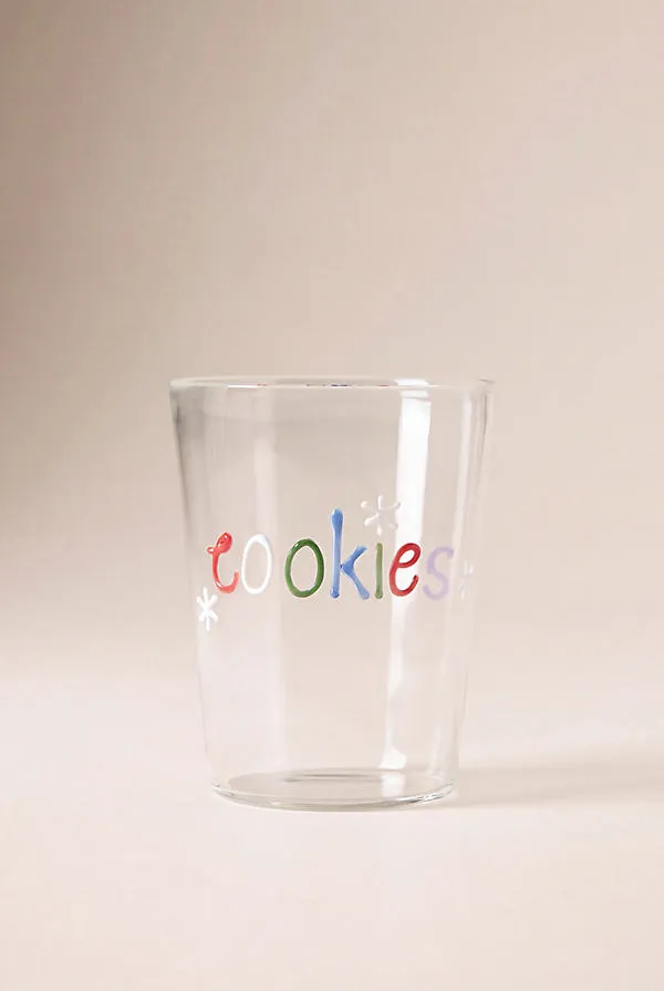 Love Notes Holiday Juice Glass - Borosilicate Glass by Anthropologie