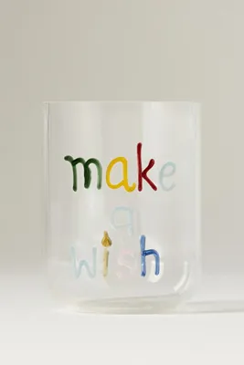 Love Notes Icon Juice Glass - Yellow, Borosilicate Glass by Anthropologie, image 2
