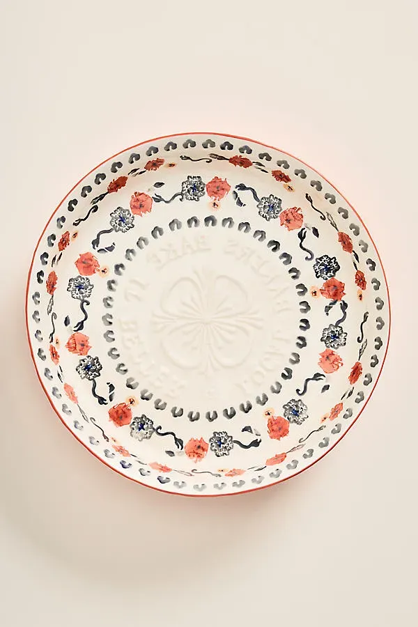 Lucerne Handpainted Pie Dish by Anthropologie