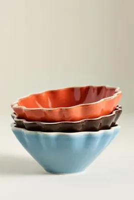 Lucie Portuguese Stoneware Bowl Set of 4 - Orange product