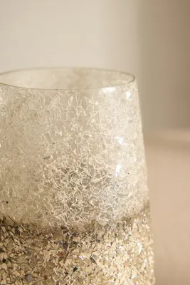 Lucina Glass Tealight Holder - Silver by Anthropologie, alternate view