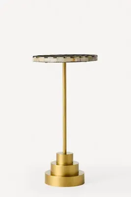 Lucy Inlay Drink Table - Green, Marble product